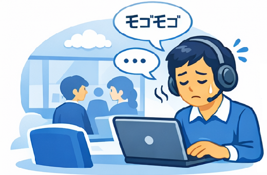 Web会議で声がこもり、　　　　　　　　　何度も聞き返してしまう
